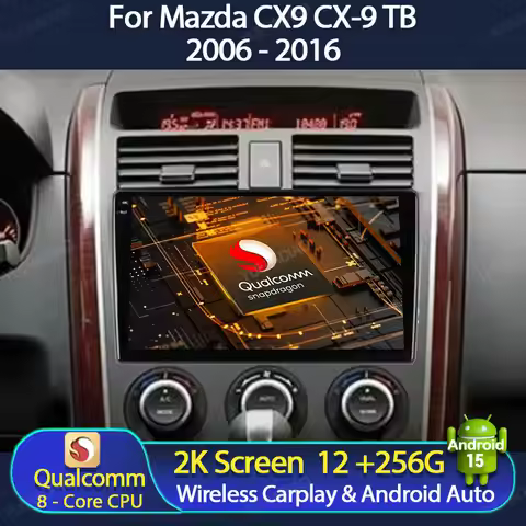 Android 15 Carplay Auto For Mazda CX9 CX-9 CX 9 TB 2006 - 2016 Head Unit Multimedia Video Player 4G 
