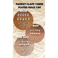 $+$+$+$+] Parrot Claps Plated Gold/Kokot 18K Gold PlatedRing/ Hook