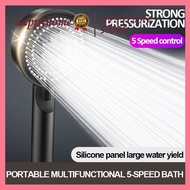 High Pressure Shower Head 5 Mode Adjustable Shower Stainless Steel Shower Head for Bathroom Handh