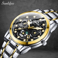 Sunlifex Jam Tangan Pria Original Asli Kuarsa Pria Bisnis Santai Jam Tangan Cowok Keren Anti Air COD