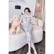 [January 25]Square neck, 9-inch pants, soft and cool latin silk