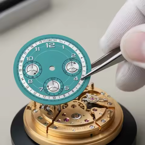 29.5mm VK63 Telemetre Watch Dial Chronograph Arabic Numerals for Daytona Seiko VK63 Quartz Movement 