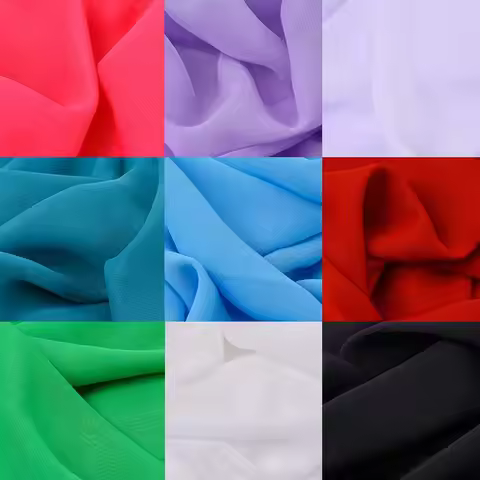 1/2/3m Translucent Chiffon Tulle Fabric Summer Dress Lining Clothing Fabric DIY Sewing Handmade Clot