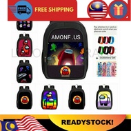 Beg Sekolah/  Hot Sale  Among Us Bagpack Beg Sekolah Among Us Cartoon School Bag Game Space School B