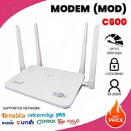 2026 UPGRADED 4G CPE Modem C600 (C300 Enhanced) WiFi 6 Router Plug & Play for Home & Office Use COD