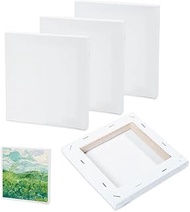 GIDWRIY Set of 4 Blank Canvas for Painting, 15 x 15 cm, Artist Canvas Painting, Small Canvas Acrylic
