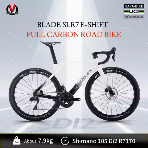 SAVA BLADE·SLR7 Race Class Road Bike Full Carbon Fiber E-Shift Road Bike 24 Speed with SHIMAN0 7170 