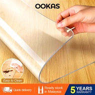 OOKAS 1.3 MM Transparent PVC Table Mat Clear Oilproof Easy To Clean Anti-Slip Scratchproof Pad Alas 