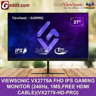 VIEWSONIC VX2779A FHD IPS GAMING MONITOR (240Hz 1MSFREE HDMI CABLE)(VX2779-HD-PRO)
