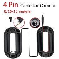 4 Pin To 2.5mm RCA Video Extension Cables 10Meters 32Ft For Car Camera
