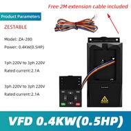 Frequency converter 220V 380V Input and Output 1/3 Phase 0.4KW 0.75kw 1.5kw 2.2kw 3kw 4kw 5.5kw 7.5k