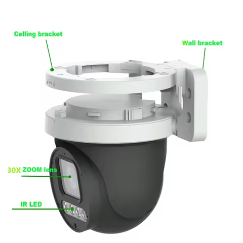 HiEasy P6SLite 4K 8MP 30fps 5X Optical Lens 50X ZOOM High Speed Dome PTZ POE IP Camera Outdoor Human