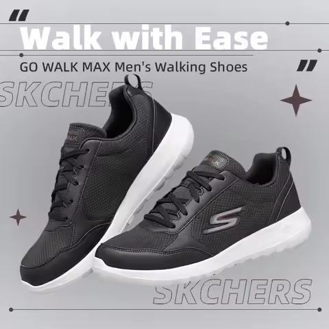 Skechers Men's Shoes Go Walk Max Lightweight Lace-Up Walking Shoes, Fashionable, Comfortable and Cas