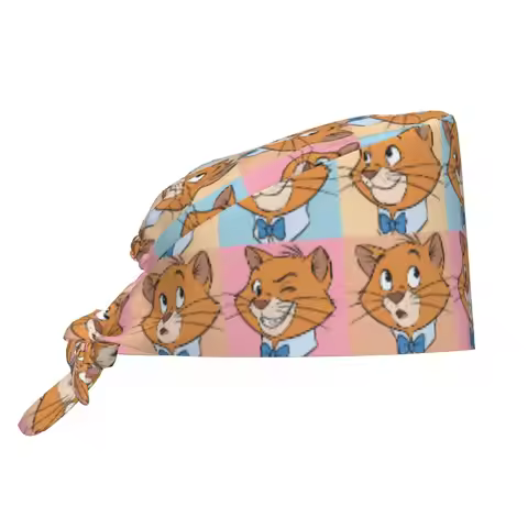 Marie Cat The Aristocats Toulouse Scat Cat Cleaning Working Cap Cool Men Women Scrub Cap Surgicals H