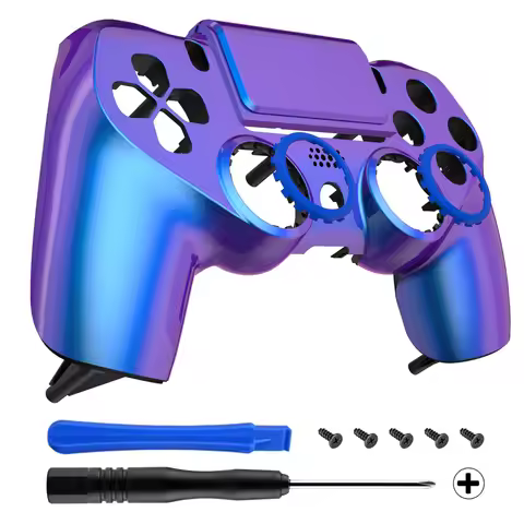 Replacement Cover Shell Compatible with PS4 Slim Pro Controller JDM-040/050/055 - eXtremeRate Ghost 