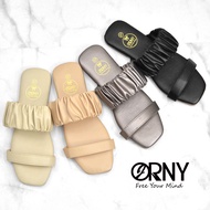 [ส่งเร็วพิเศษ!] ของแท้ 💯 ORNY(ออร์นี่) ® รองเท้าบาร์บี้ รองเท้าแตะ2ตอน รองเท้าแตะนุ่มหนังย่น ทรงน่ารักมาก รุ่น OY298