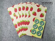 Strawberry Printed Christmas Paper Gift Bags DIY Xmas Present Wrapper (6pcs)