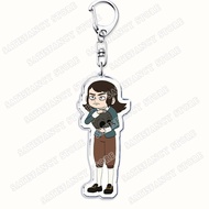 Horror Cartoon Keychain for Accessories Haunted Abaddon Keyring Jewelry Cecil Hotel Esther Nathan Fr