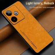 For Realme GT 7 7T Dream Edition Casing Nubuck Leather Hard Phone Case Cover