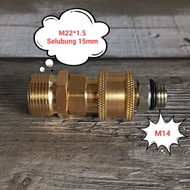 Quick Release Connector Connector for M22 x M14 Plug & Play Jet Cleaner Hose