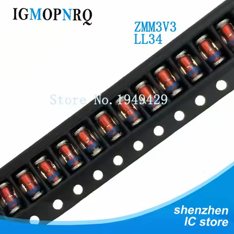100PCS 1/2W 0.5w Zener diode ZMM 2V4 - 47V 3V 3V3 3V9 4V7 5V1 7V5 8V2 10V 12V 15V 16V 18V 20V 24V 30