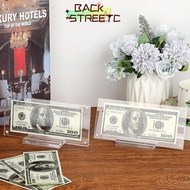 BACKSTREETC2 Dollar Bill Picture Frame Holder,  Acrylic With Base Acrylic Display Frame, Desktop Com