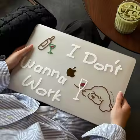 Ins Puppy Don't Want Work Laptop Case For Macbook Neo13 A3404 2026 New Air Pro 13 14 15 16 M1 M2 M3 