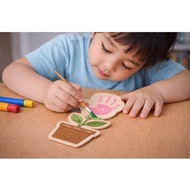 Handmade Flower Coloring Wooden Cards for Children - Handmade Cards for Mothers March 8, October 20,