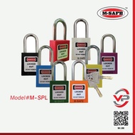 M-SAFE SAFETY PADLOCK STAINLESS STEEL SHACKLE 1-1/2" (38MM) / LOCKOUT TAGOUT LOTO PADLOCK M-SPL - 1 