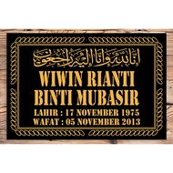 Acrylic Name Plaque Tombstone