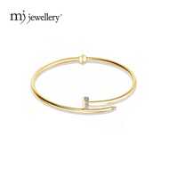 MJ Jewellery 375/9K Gold Nail Bangle G14