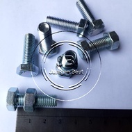 WHITE BOLT NUT M8 X 25 LENGTH 2.5CM 2.5 CM BMP M8X25 M8X25 WHITE BMP M8 X 25 KEY 13 BODY DIAMETER 8M