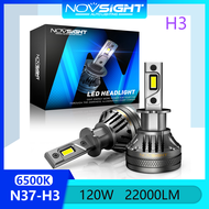 Novsight N37 6500K Đèn LED siêu sáng cho xe ô tô H3 Đèn pha LED Bộ đèn pha Đèn sương mù Ánh sáng cao