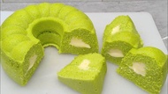 Kue Bolu Pandan Keju lumer dan Coklat lumer Viral cake kekinian enak Premium murah