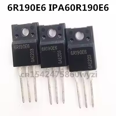 Original 5pcs/ 6R190E6 IPA60R190E6 TO-220F 650V 59A