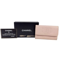 CHANEL CC 荔枝皮 翻蓋卡包