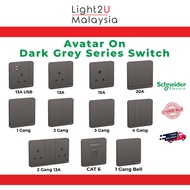 Schneider Avatar On Socket and Switches [ Dark Grey ] || Switches&Sockets