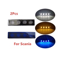 2Pcs 24v White Amber Blue Led side marker for Scania heavy duty truck light led Light Scania truck Sunvisor lights OEM 1