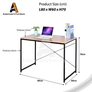 ACKERMAN Modern Simple Study Desk (80x60x70cm /120x60x70cm) Student Writing Table Computer Table