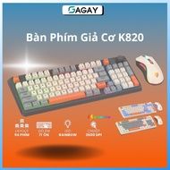 K820 GAGAY 7-Color LED Gaming Keyboard, Mechanical, With Sound Adjustment Knob, Smooth Typing.