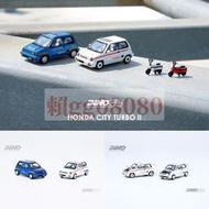 現貨INNO附送摩托車1:64本田CITY城市TURBO II 開前后蓋 合金汽車模型