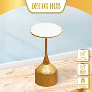 [Ready Stock] Decor Hub Round Stand Gold Coffee Table Meja Kopi Side Table Meja Tepi 71272