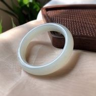 高冰晴水 青白色美玉鐲 精緻和田玉 料子冰潤細膩超有存在感