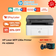 HP MFP 136A/136W LaserJet Printer PN: 4ZB85A