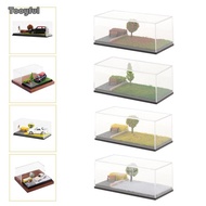 [Tooyful] 1/64 Scale Model Car Display Case, Parking Lot Diorama Base, Acrylic Cover, Diecast Car Di