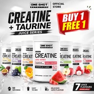 BUY 1 FREE 1 | ONE SHOT Creatine Monohydrate + Taurine Juice Series 250g (50 Servings)