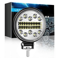 Lampu Kerja Led 12V-30V Super Terang 126W Lampu Berkendara Truk Lampu Sorot Kendaraan Off-Road Bulat