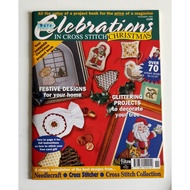 [USED] Cross Stitch Magazine (Celebrations in Cross Stitch, UK) Pattern Chart Christmas Decorations Ornaments Crackers