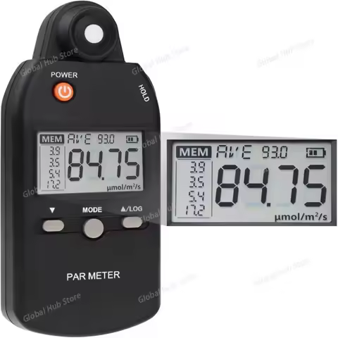 Portable Handheld PPFD Meter Photosynthesis Light Meter for LED Grow Light Plant PAR Tester Greenhou