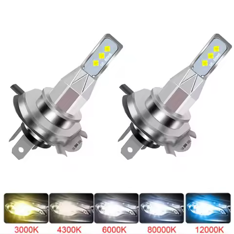 2Pcs H4 H7 H11 H8 H1 H3 H6 LED Car Headlight Bulb Beam 24V 12V 80W High Power Auto Fog Light Lamps 6